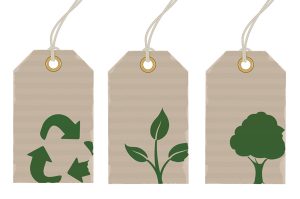 Vector illustration Set of eco product price tags