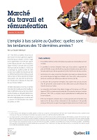 L'emploi à bas salaire au Québec : quelles sont les tendances des 10 dernières années?