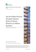 Has the Inflation Process Changed? : Selective Review of Recent Research on Inflation Dynamics