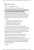 Inventaire des émissions de gaz à effet de serre du gouvernement du Canada