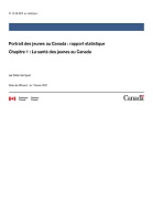 Portrait des jeunes au Canada : rapport statistique. Chapitre 1, la santé des jeunes au Canada