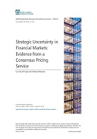 Strategic Uncertainty in Financial Markets: Evidence from a Concensus Pricing Service